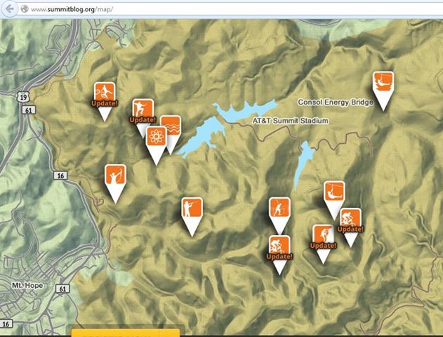 Photo: So here you can see the map and the terrain of the events at the Jamboree. If there were a disaster or terrorist attack as their Governor Tomblin has suggested, it would be a nightmare trying to help these people. Do you see the roads on the interactive map to the various locations? Neither do I. 50,000 scouts. It's a recipe for disaster. I'm an Eagle scout. There are so many reasons why you would know for the past thirty years to put the jamboree on a military base and not on some reserve like this.