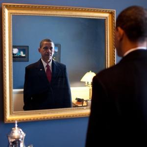 Too reflective? Obama, here pausing before taking his oath of office, seems unwilling to make the tough foreign-policy calls the job demands.